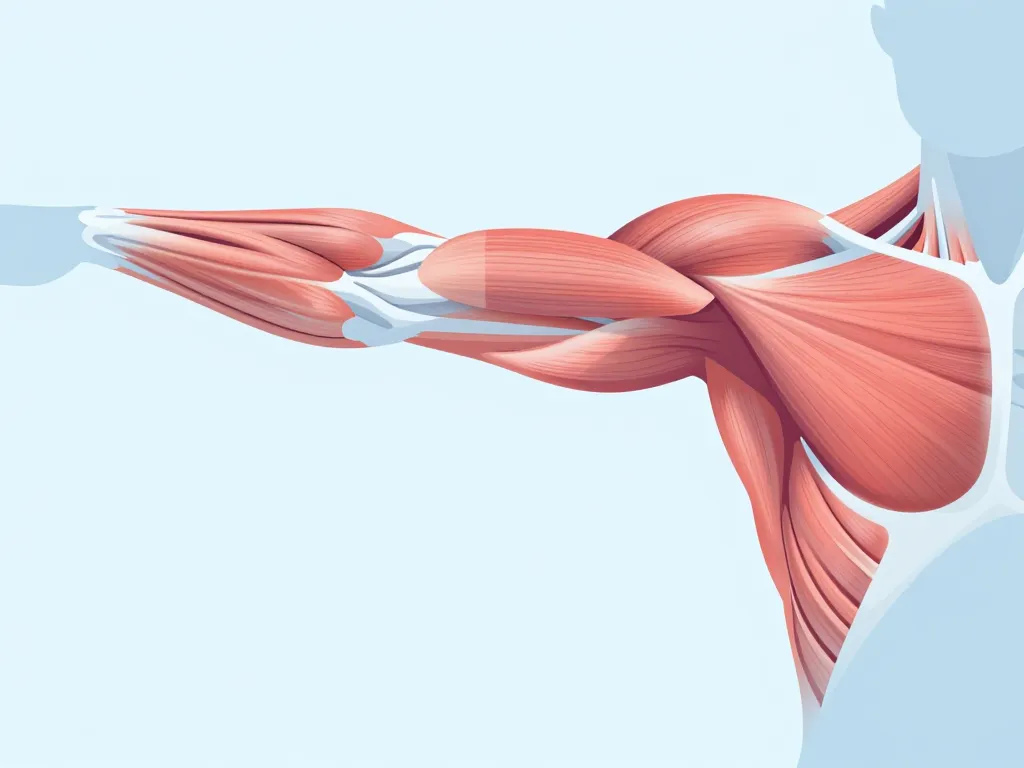 diagramme anatomique principales muscles des bras