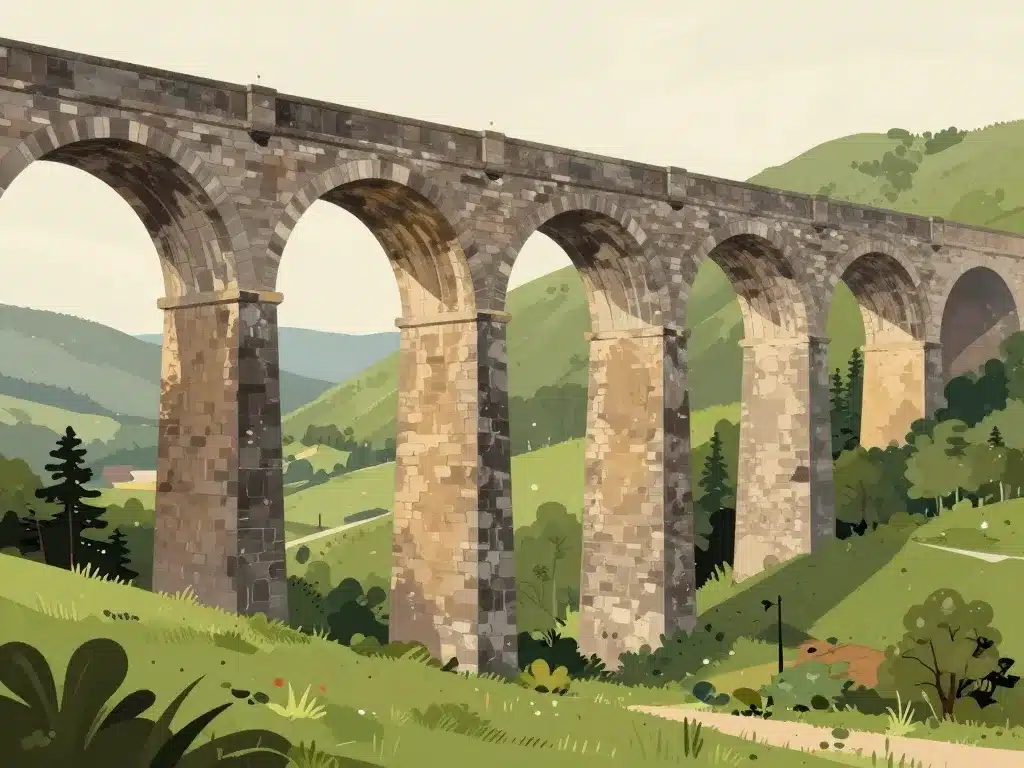 viaduc de coquilleau arches pierre vallée