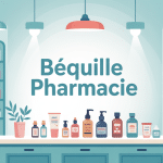 bequille pharmacie visuel comptoir pharmacie
