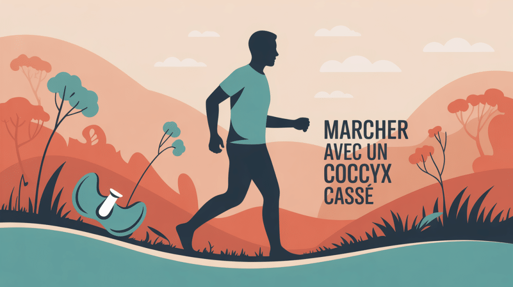 illustration coccyx cassé peut on marcher silhouette informative