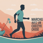 illustration coccyx cassé peut on marcher silhouette informative