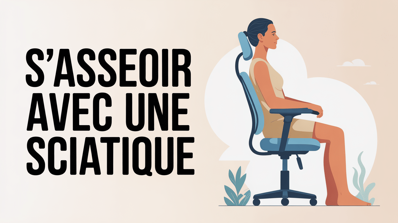 Illustration posture correcte pour comment s'asseoir avec une sciatique