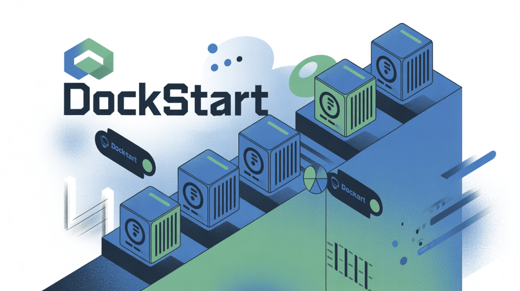 Concept global dockstart orchestration services Docker
