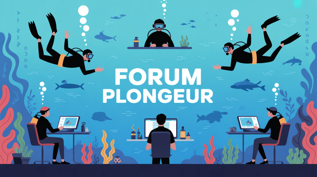Illustration vectorielle forum plongeur