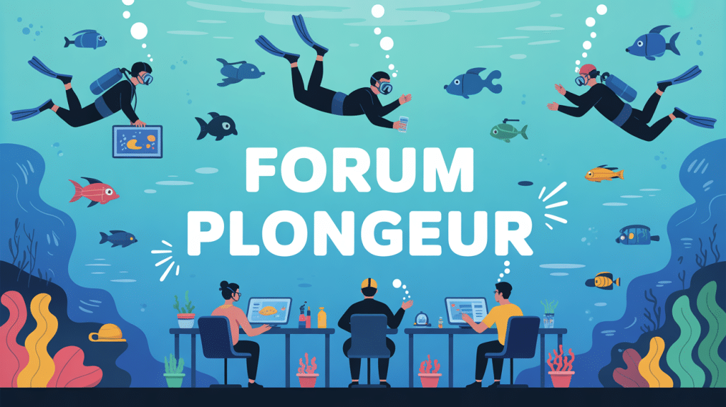 Illustration vectorielle forum plongeur