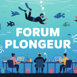 Illustration vectorielle forum plongeur