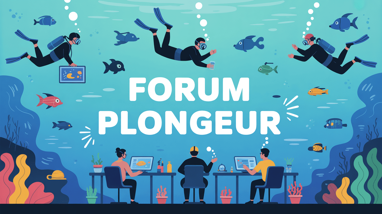 Illustration vectorielle forum plongeur