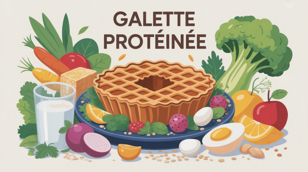 illustration galette proteine saine et sportive