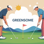 Illustration greensome équipe stratégie golf