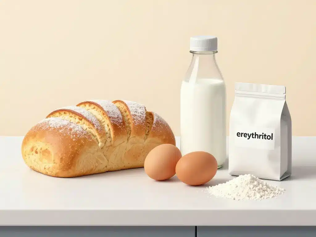 ingrédients brioche sans sucre pour diabetique farine œuf lait végétal édulcorant