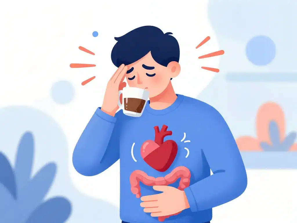 intolerance a la cafeine symptomes palpitations maux de tete digestions