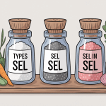 Illustration pédagogique des 3 types de sel en cuisine