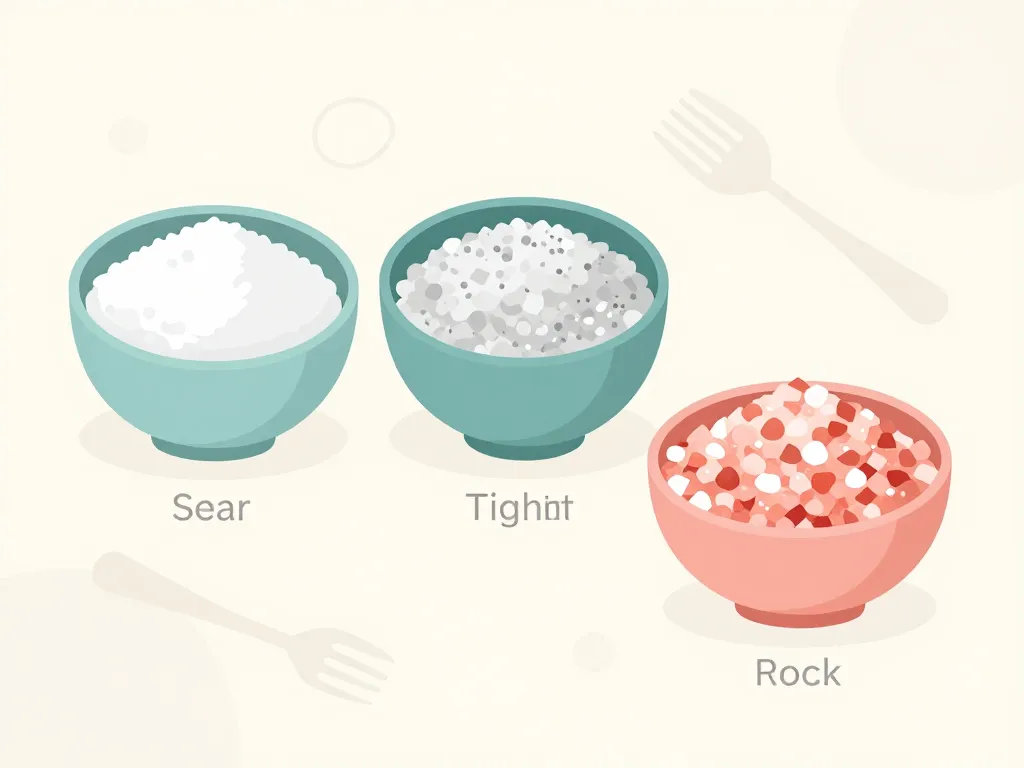 Diagramme conceptuel des 3 types de sel principaux