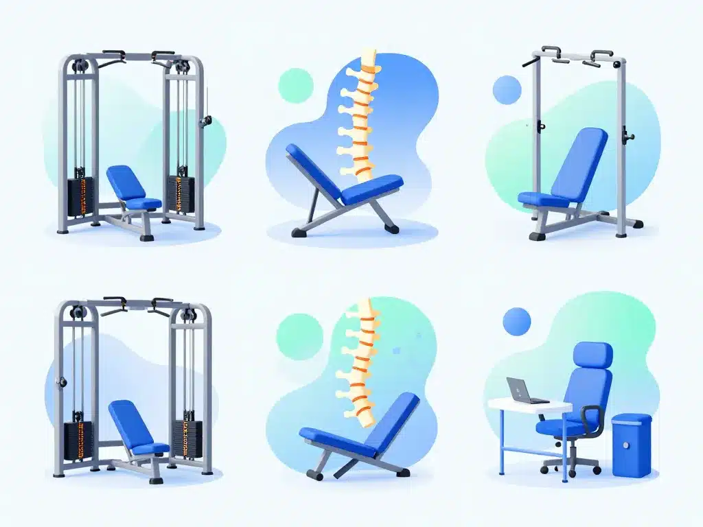 machine pour le dos diagramme types musculation soulagement ergonomie