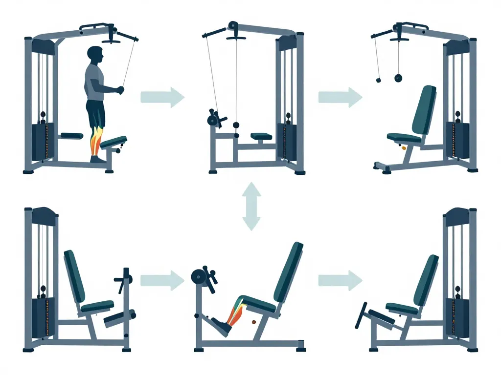 machine pour les mollets diagramme muscles gastroc soleus
