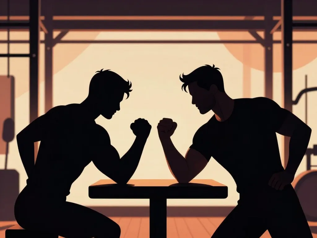 muscle du bras de fer, exercices gym, wrist curl et isométrie