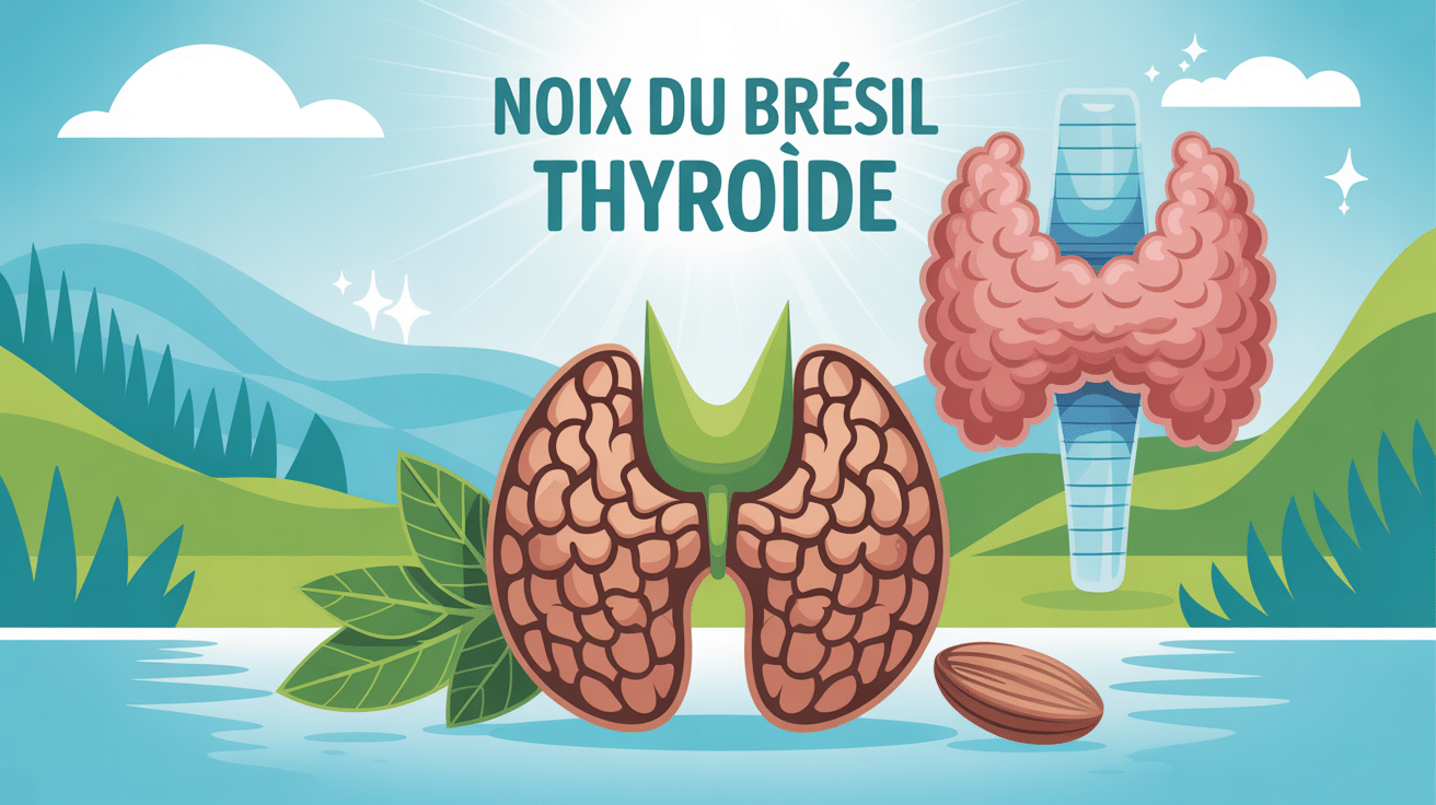 illustration noix du bresil et thyroide sante