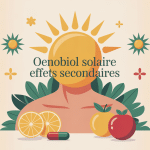 Oenobiol Solaire effet secondaire illustration capsules et peau exposée