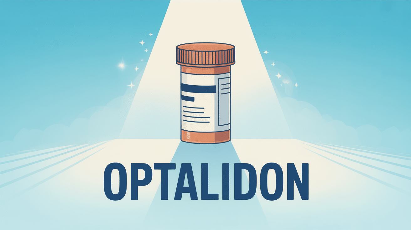 optalidon retiré du marché pourquoi image stylisée mise en scène boite médicament