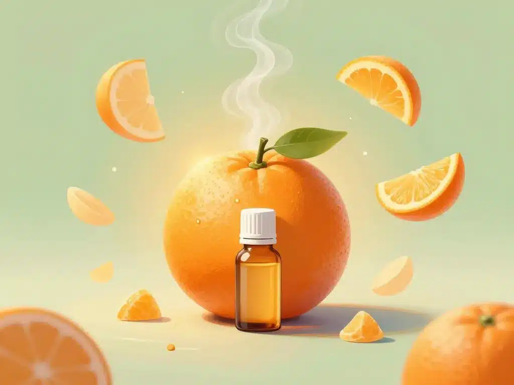 bienfaits majeurs orange douce huile essentiel illustration