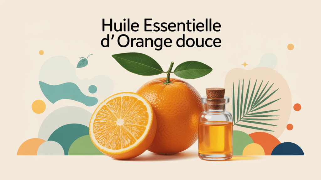illustration orange douce huile essentiel bienfaits usages