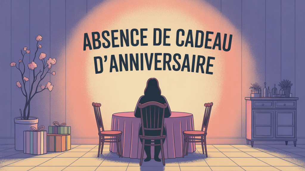 Pas de cadeau pour mon anniversaire psychologie image symbolique anniversaire vide