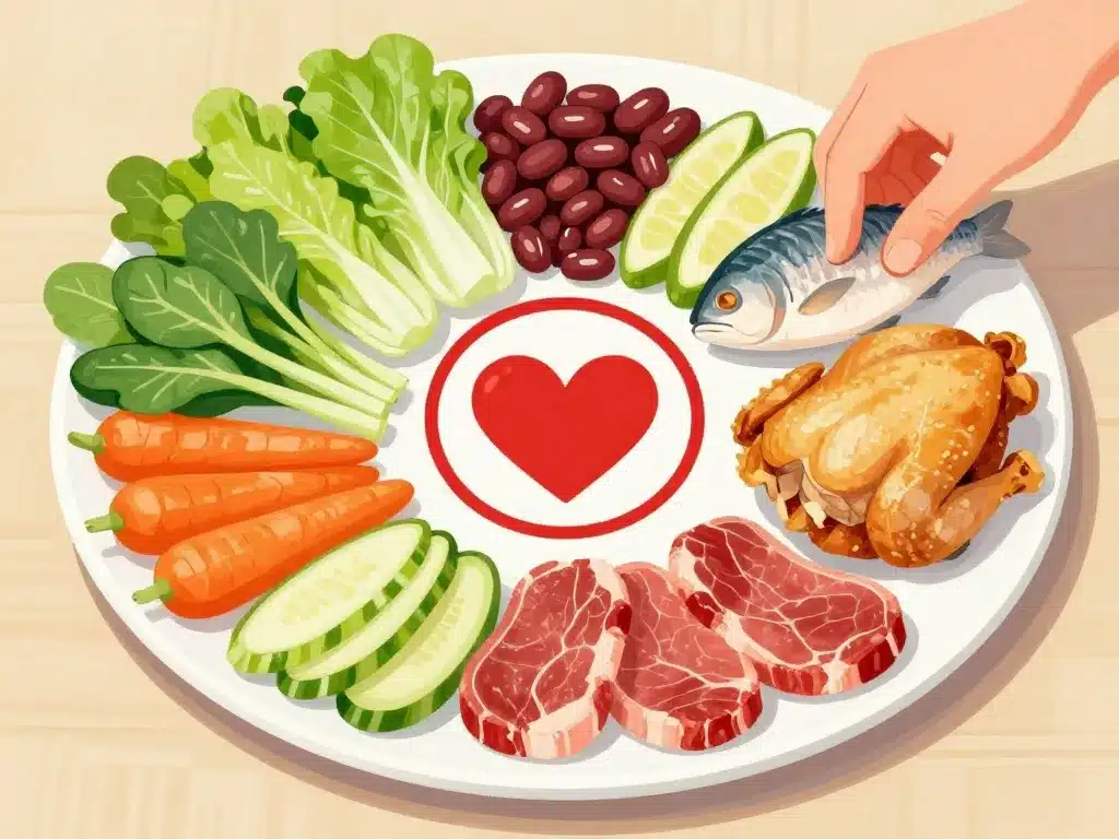 protéine dangereux pour le cœur assiette équilibrée