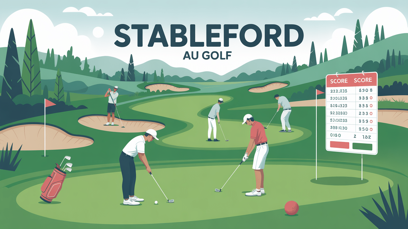 illustration stableford golf parcours et calcul des points
