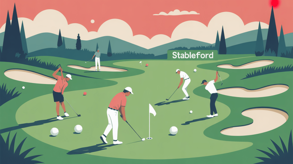 stableford illustration système points sur parcours golf