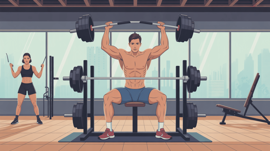 illustration table de berger musculation salle posture correcte
