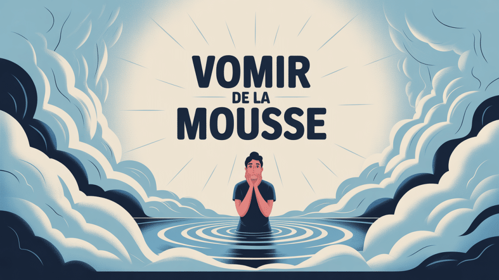 illustration stylisée vomi de la mousse