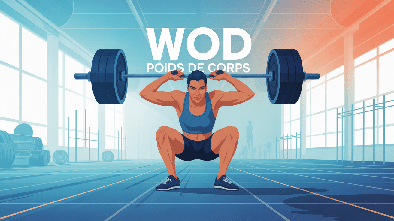 illustration wod poids de corps exercices sans matériel