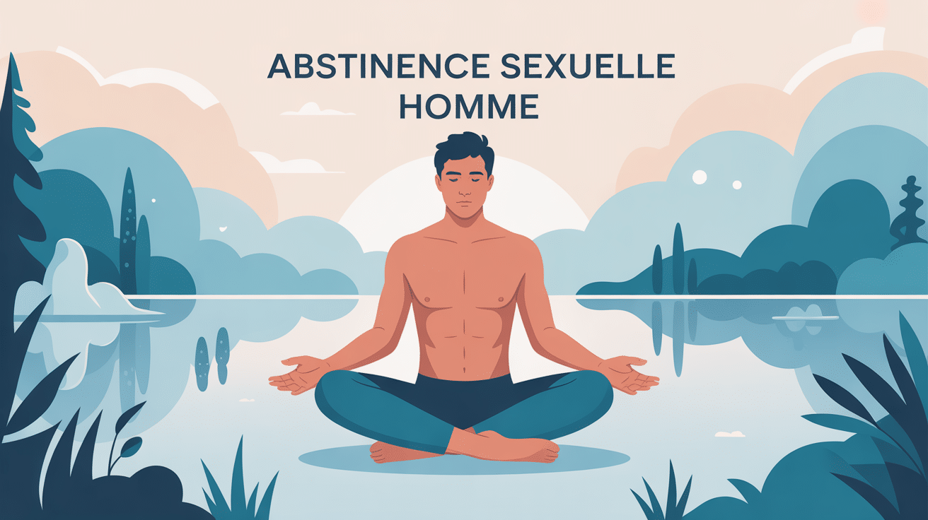 Illustration homme méditatif abstinence sexuelle homme