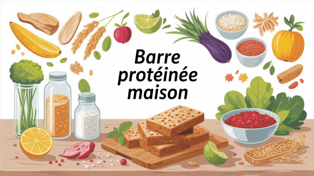 Préparation de bar proteine maison sur planche