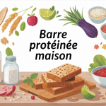 Préparation de bar proteine maison sur planche