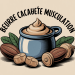 Illustration beurre de cacahuete musculation sportive