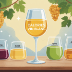 calorie 1 verre de vin blanc illustration informative