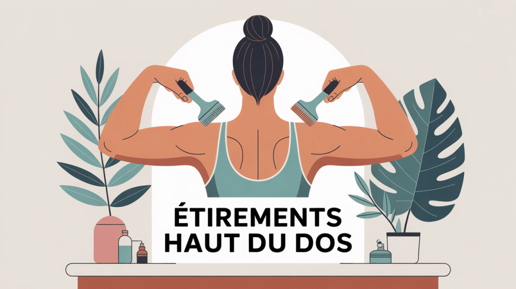 comment étirer le haut du dos illustration
