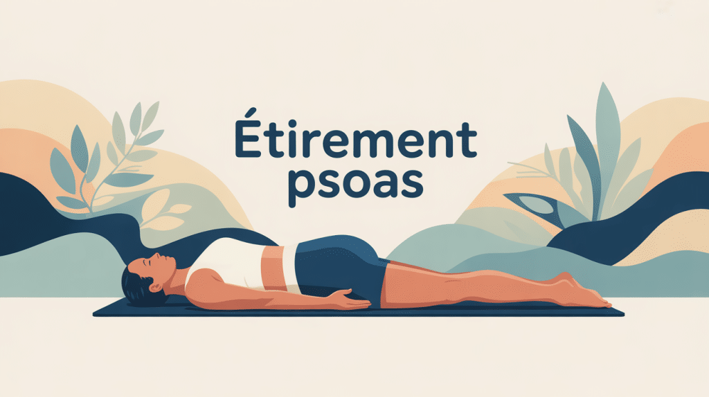 illustration vectorielle comment étirer le psoas détente mobilité