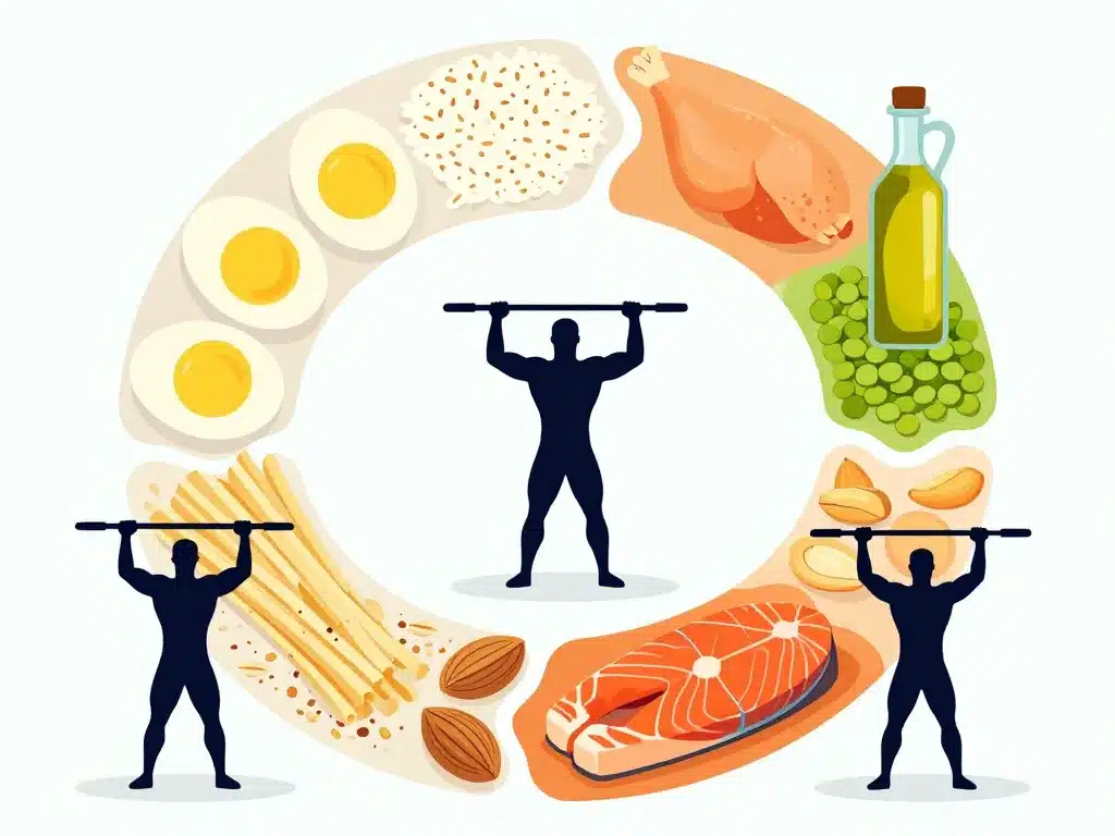Diagramme macronutriments pour la nutrition de la force
