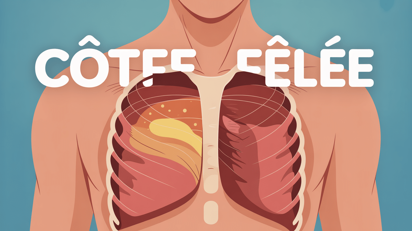 Illustration medicale cote felee thorax