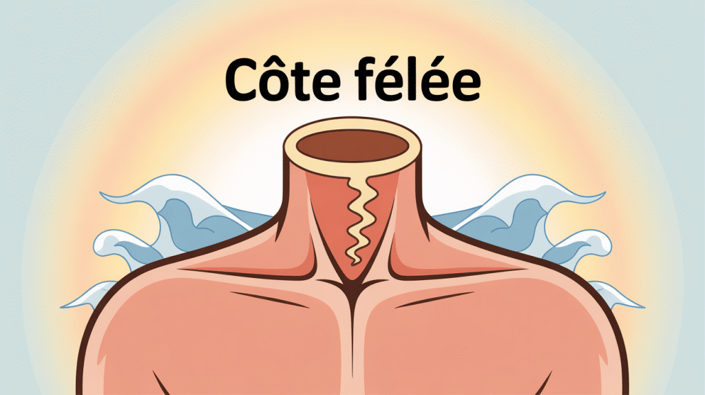 illustration d'un thorax avec cote fêlée