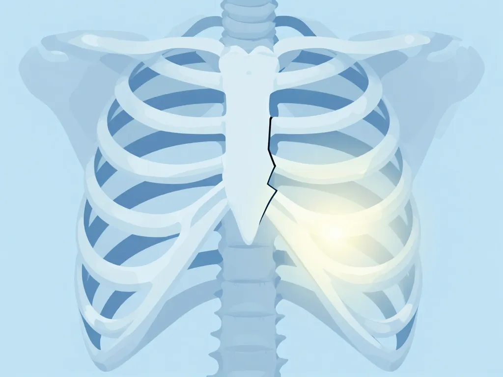 schéma médical cote fêlée pour comprendre la gravité