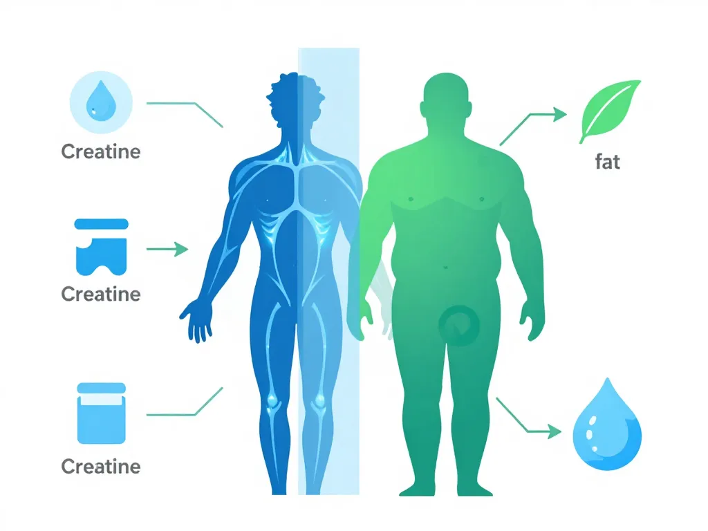 creatine perte de poids impact composition corporelle