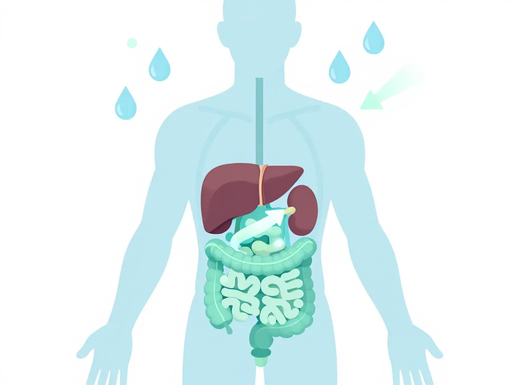 diagramme effets detox perte de poids eau graisse