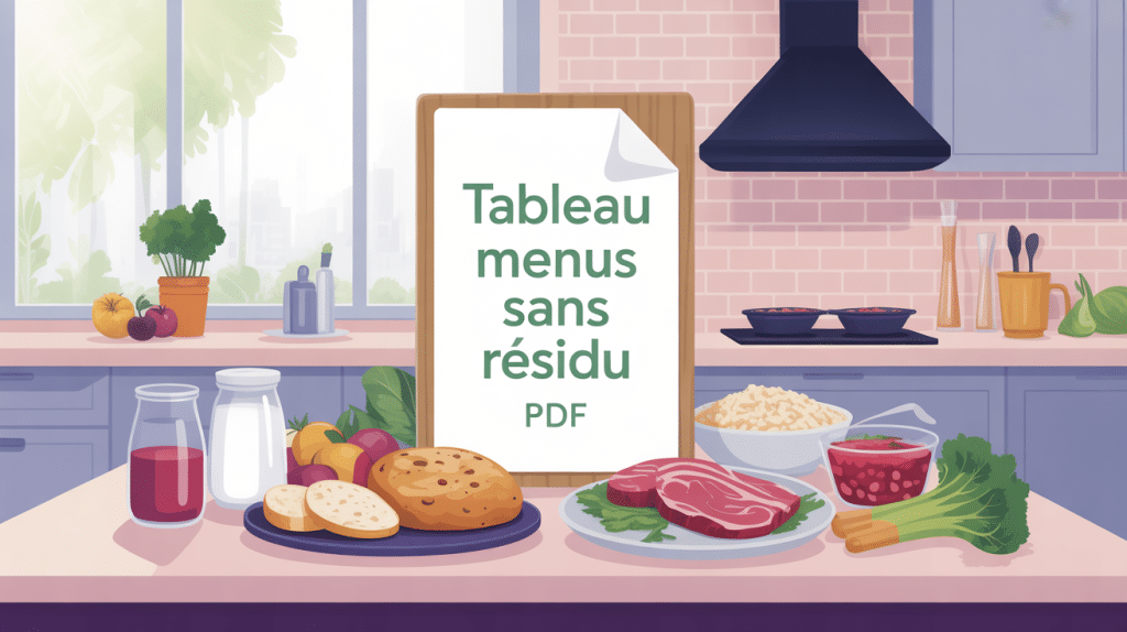 illustration menus regime sans residu tableau pdf