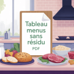 illustration menus regime sans residu tableau pdf