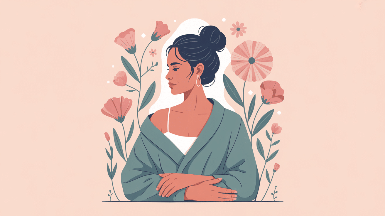 Illustration minimiser soutien gorge confort ambiance douce