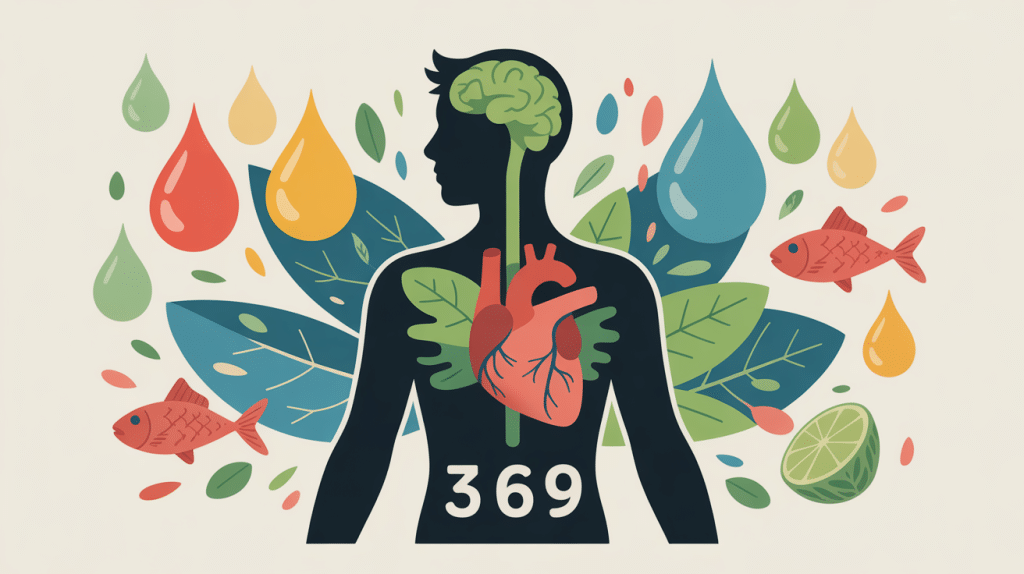 Omegabiane 3 6 9 illustration bienfaits cœur cerveau