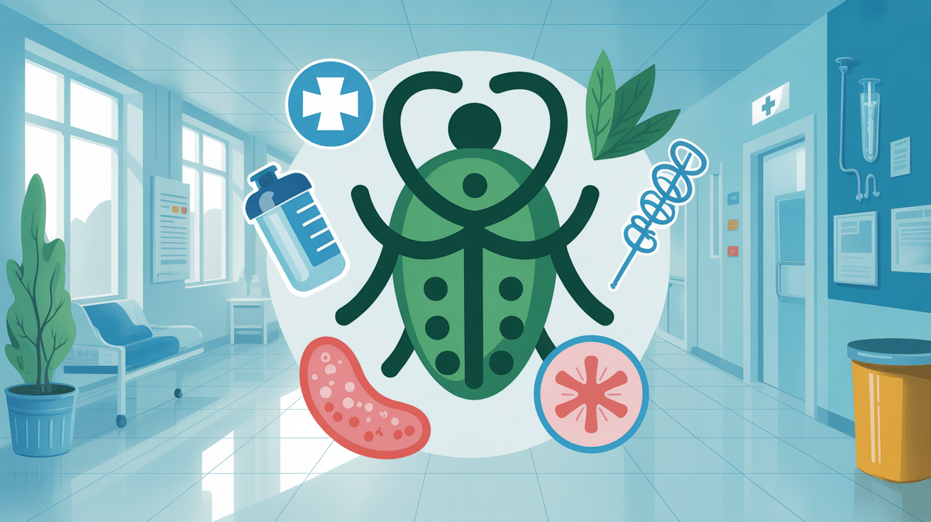 Illustration vectorielle piperacilline lyme environnement médical